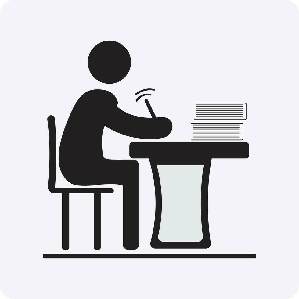 hombre icono leyendo libro vector imagen eps