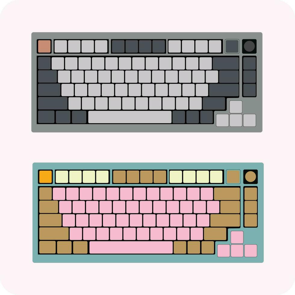 Computer Keyboard, Gaming Keyboard illustration vector, line art eps vector