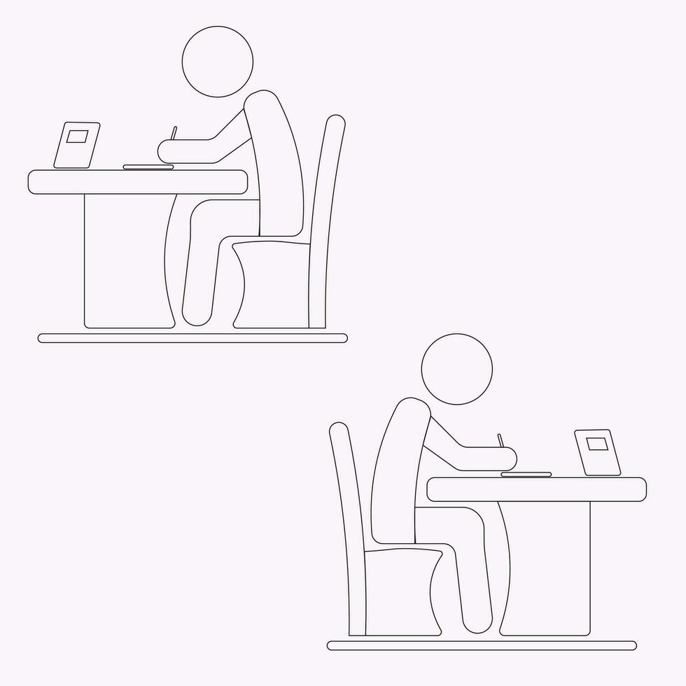 Man icon with book vector image ep