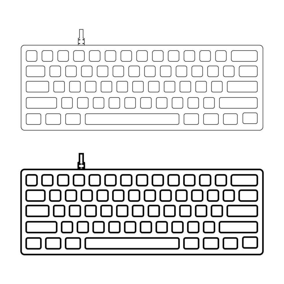 Computer Keyboard, Gaming Keyboard illustration vector, line art eps 34888157 Vector Art at Vecteezy