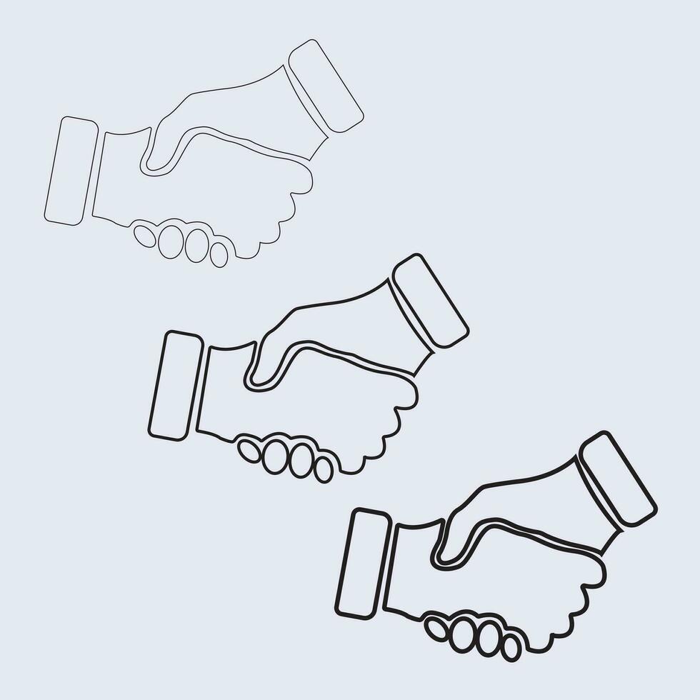 Handshake, relation icon vector iline art eps