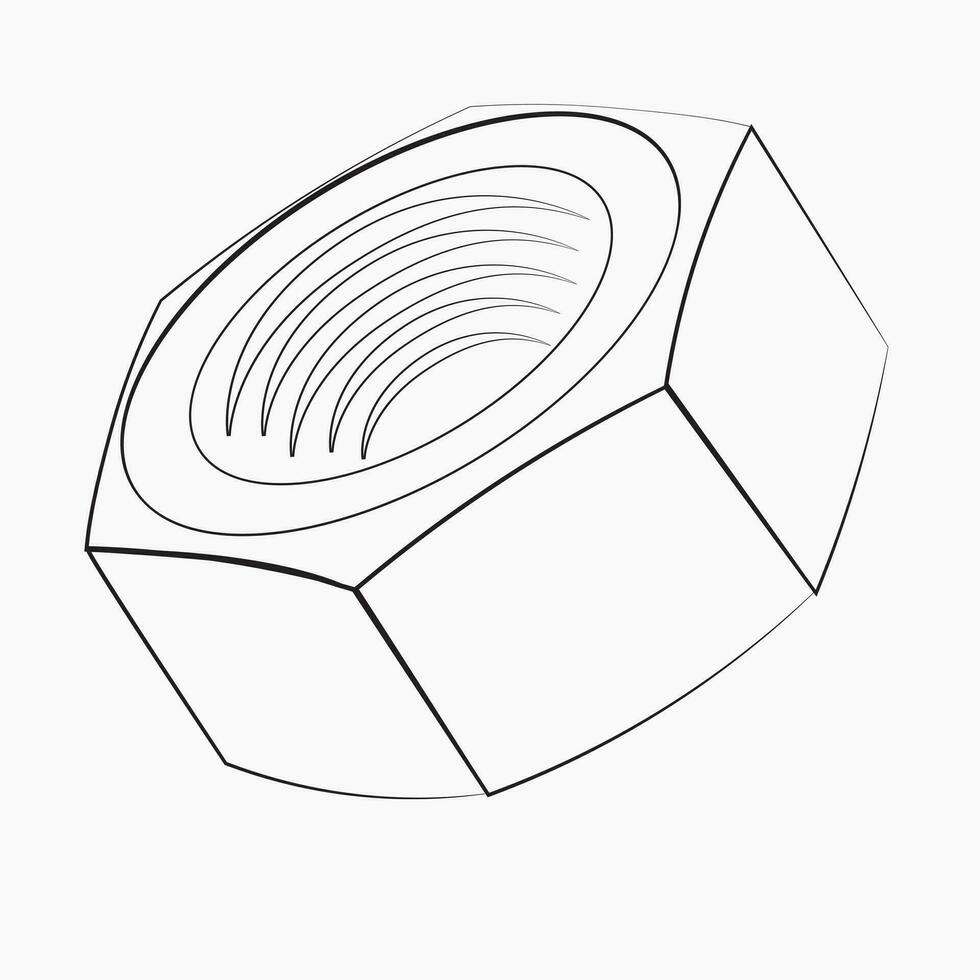 Screw nut vector illustration eps