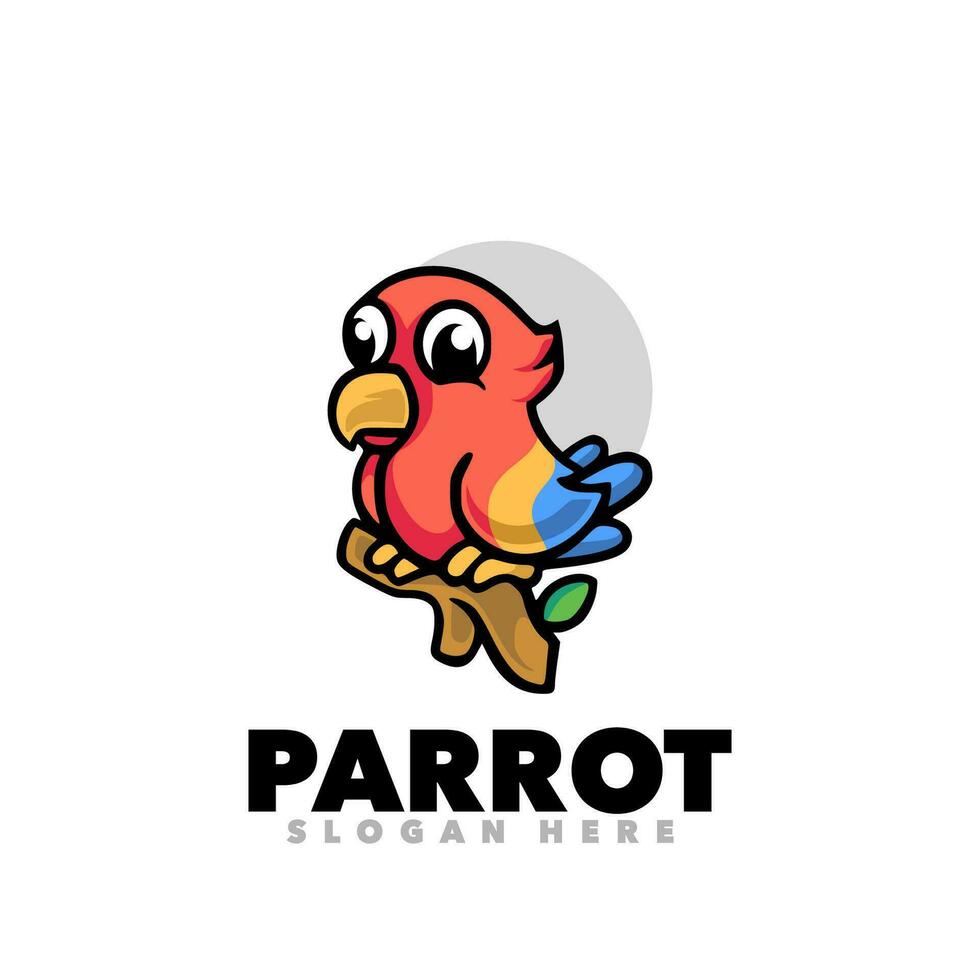 Parrot mascot cartoon design vector