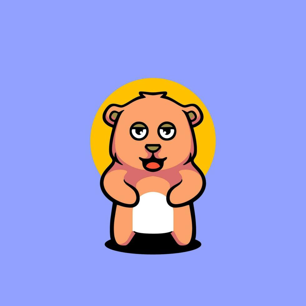 Bear mascot cartoon vector