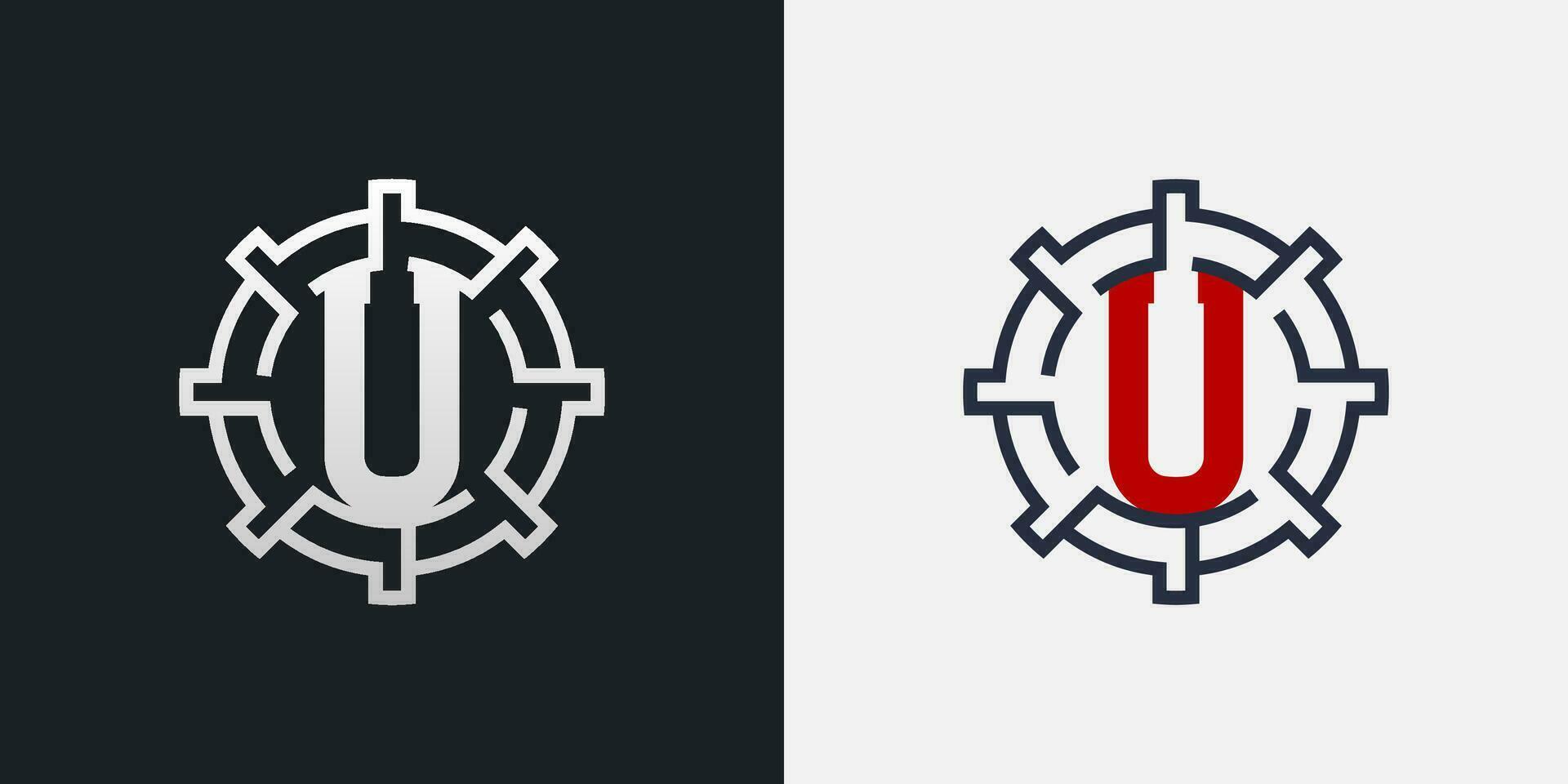 U Logo Design. Clean and Modern Letter U Logo in Round Shape vector