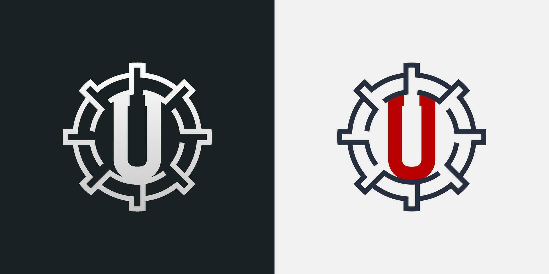 U Logo Design. Clean and Modern Letter U Logo in Round Shape vector