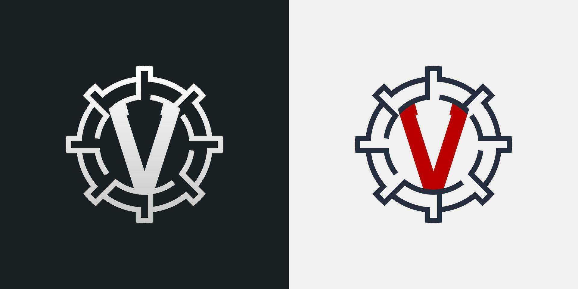 V Logo Design. Clean and Modern Letter V Logo in Round Shape vector