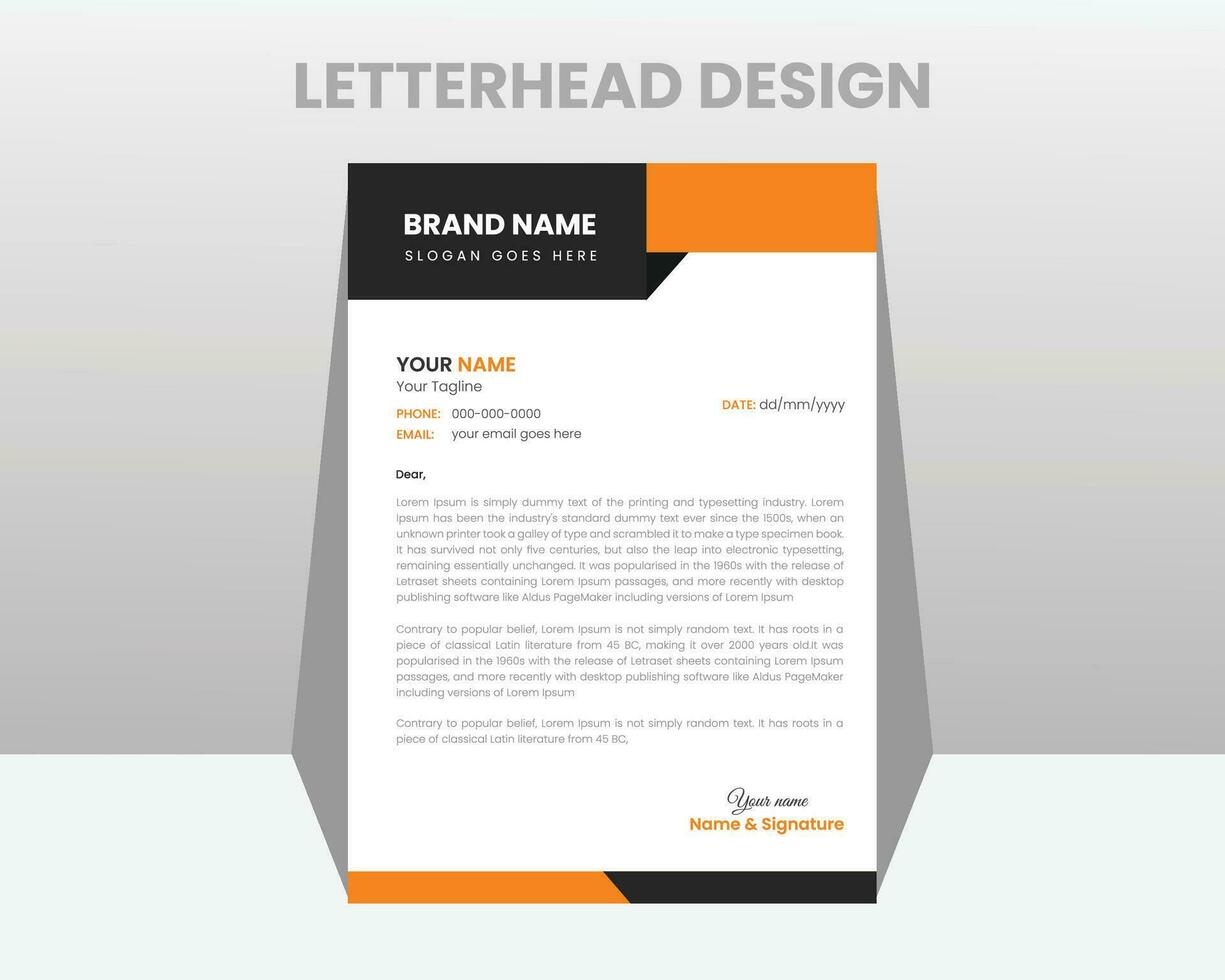 Modern creative letterhead design template vector