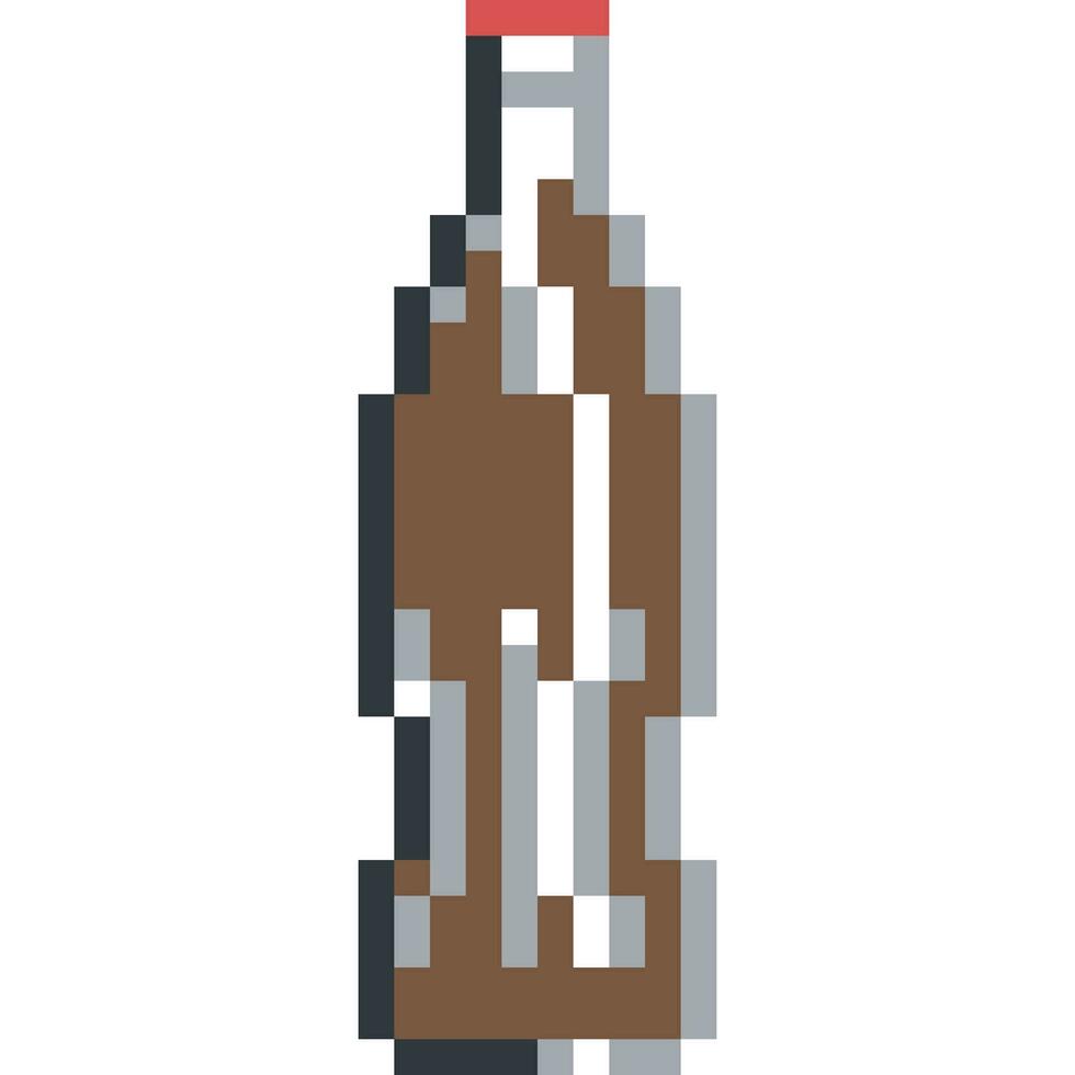 Soft drink cartoon icon in pixel style vector