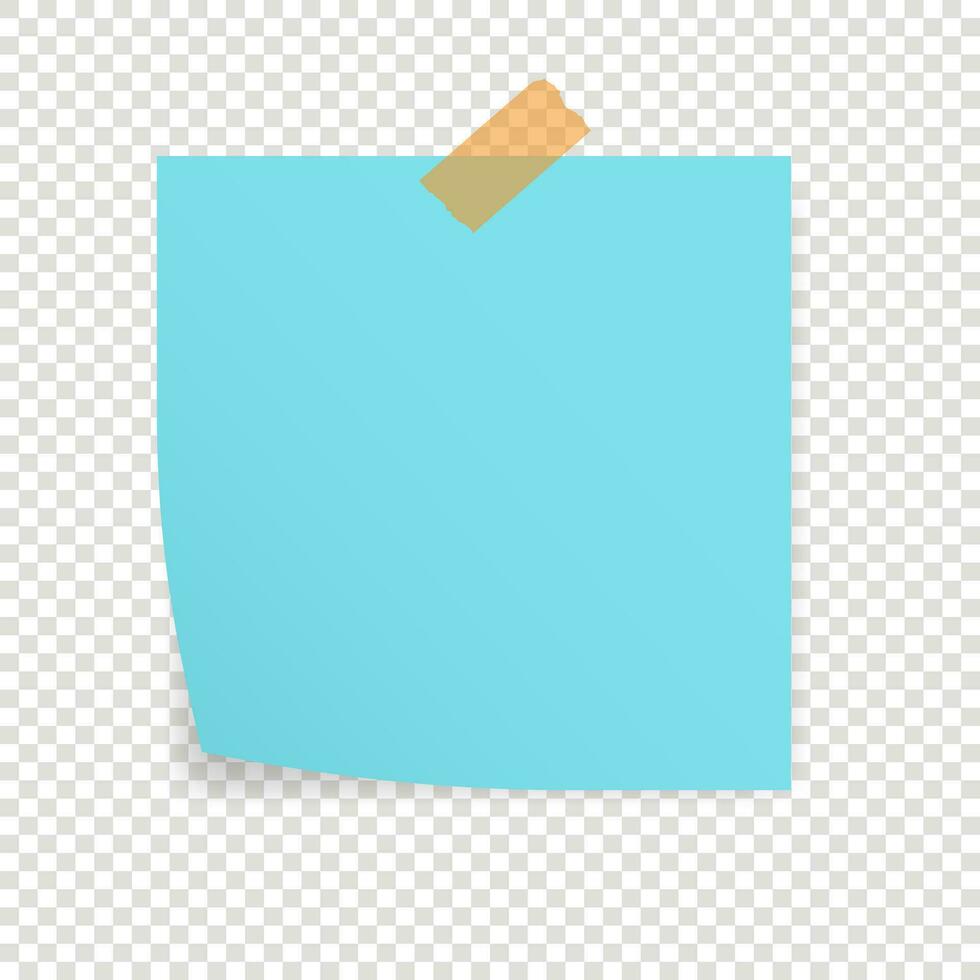 Sticky note with sticker. - Vector. vector