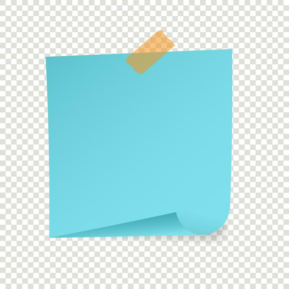 Sticky note with sticker. - Vector. vector