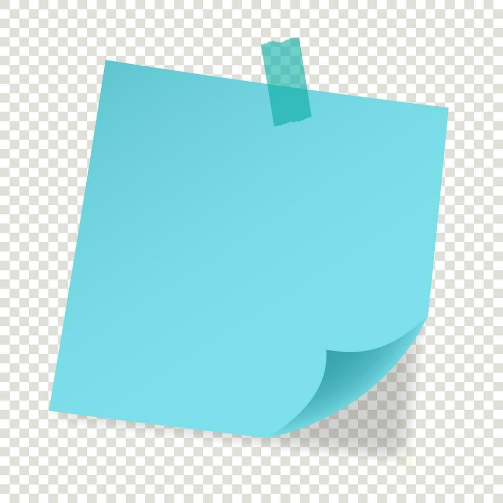 Sticky note with sticker. - Vector. vector