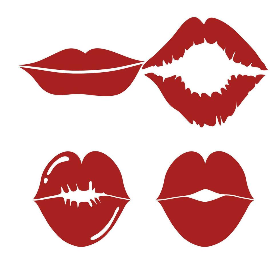 Stylish , fashionable  and awesome  Lips typography art and illustrator vector