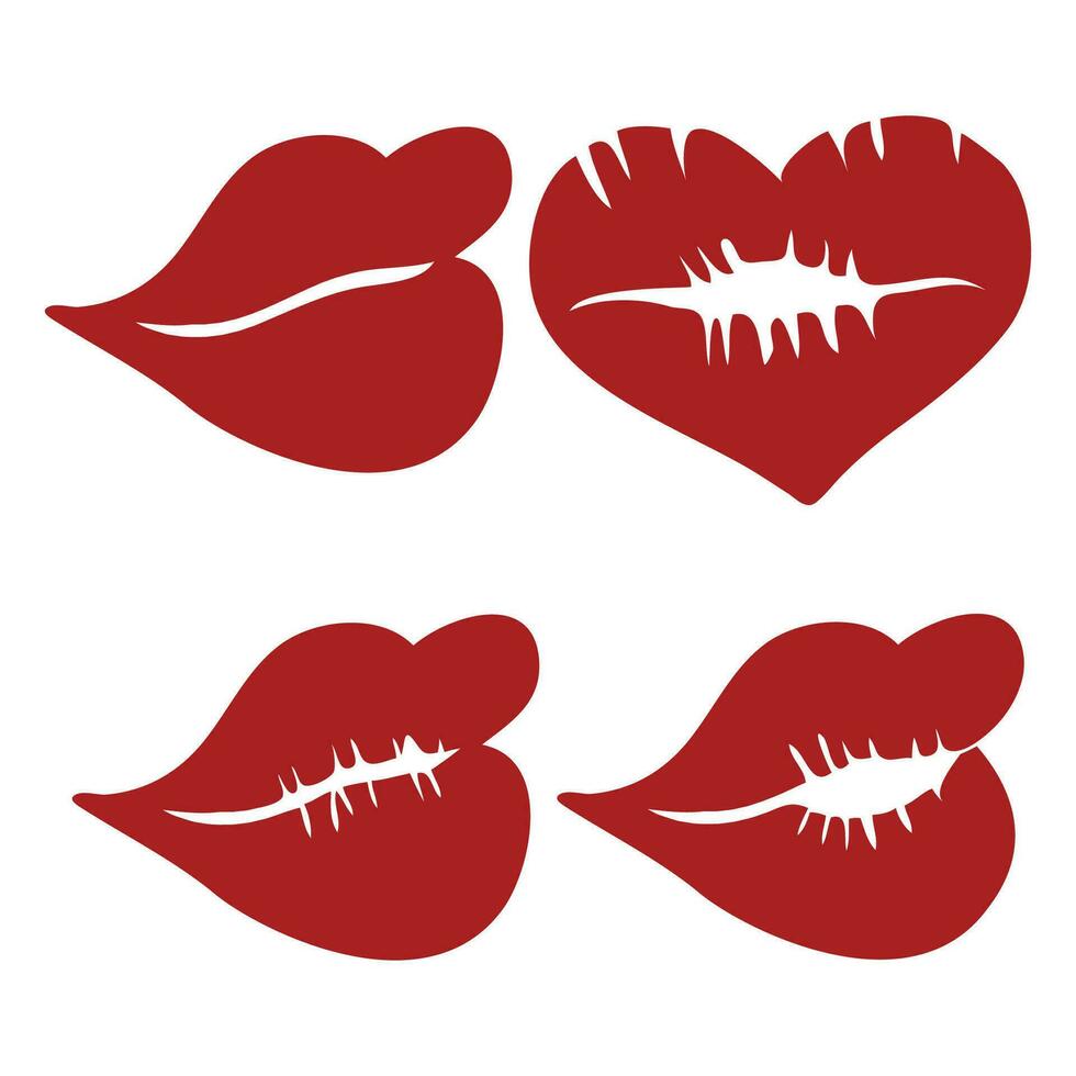 Stylish , fashionable  and awesome  Lips typography art and illustrator vector
