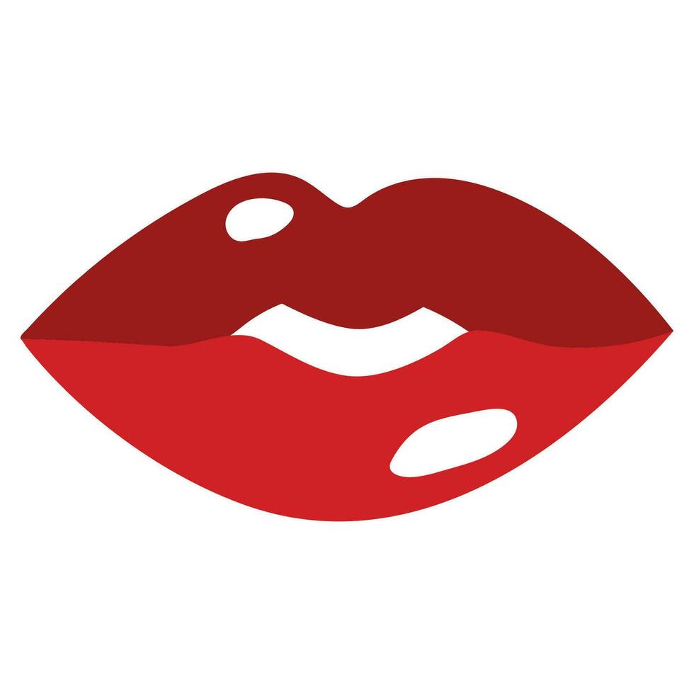 Stylish , fashionable  and awesome  Lips typography art and illustrator vector