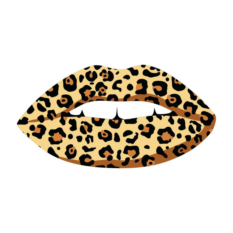 Stylish , fashionable  and awesome  Lips typography art and illustrator vector