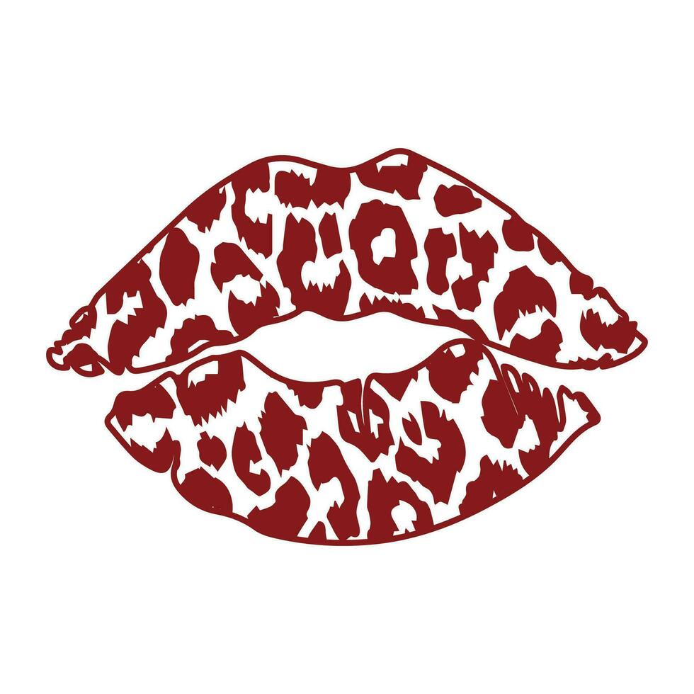 Stylish , fashionable  and awesome  Lips typography art and illustrator vector