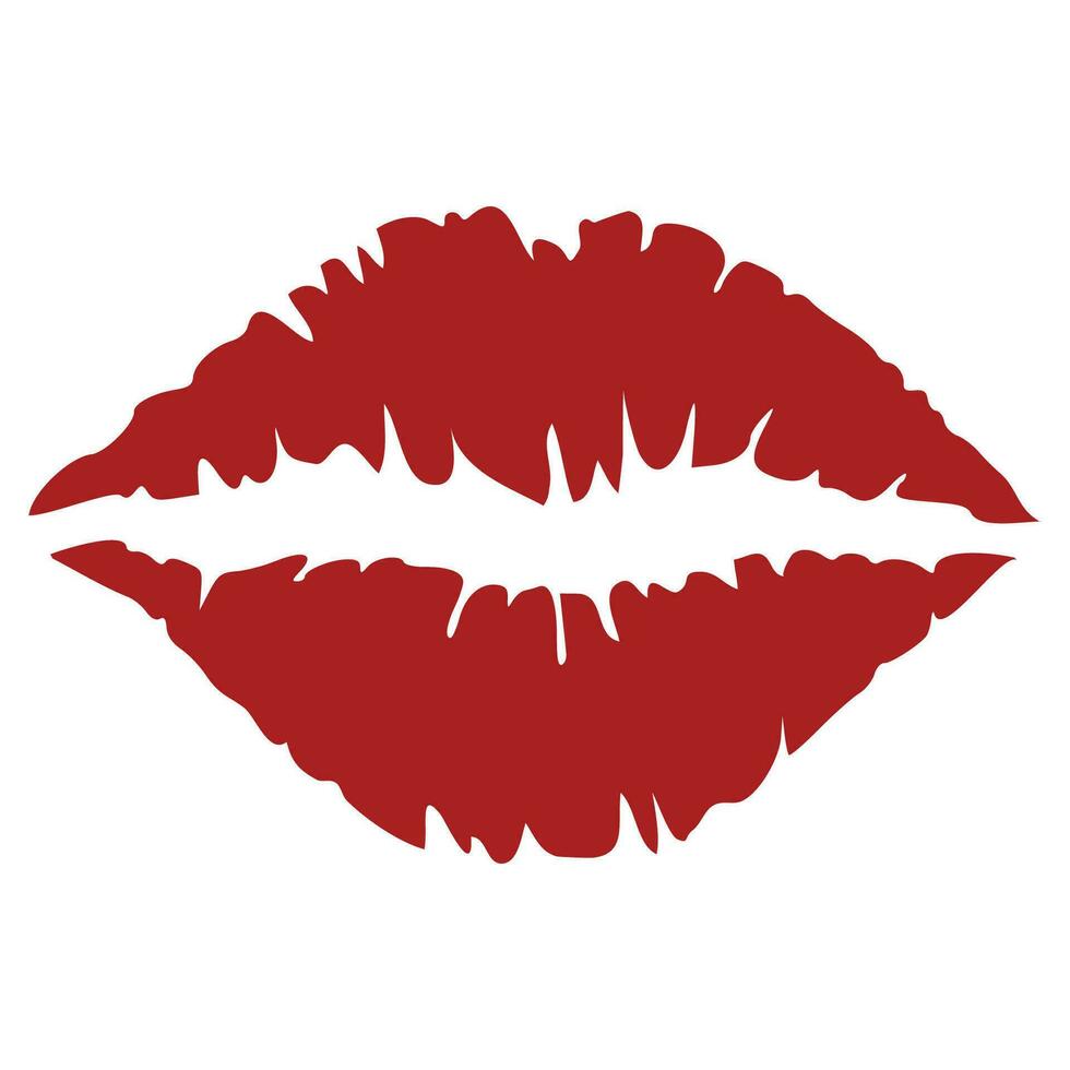 elegante , de moda y increíble labios tipografía Arte y ilustrador vector