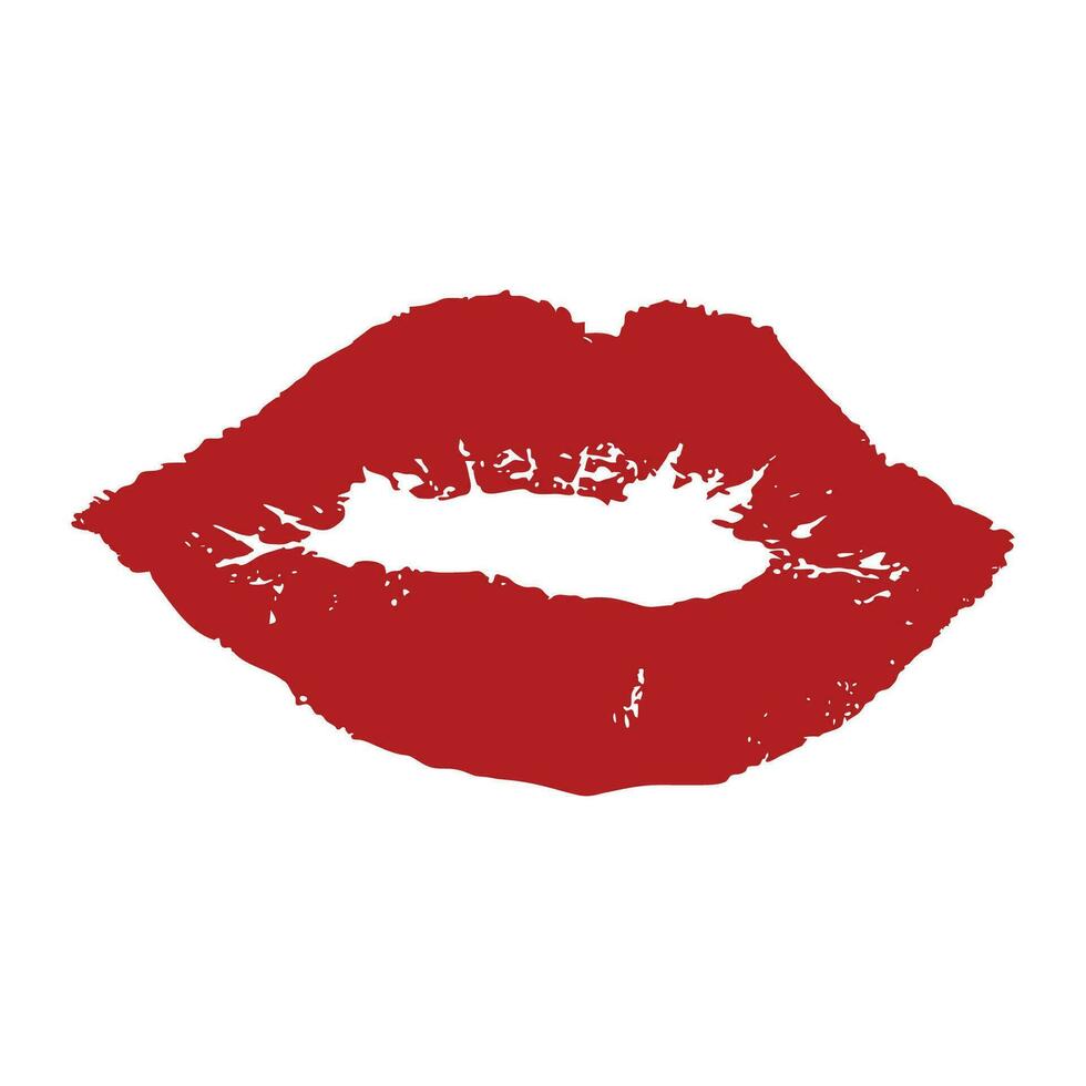 elegante , de moda y increíble labios tipografía Arte y ilustrador vector