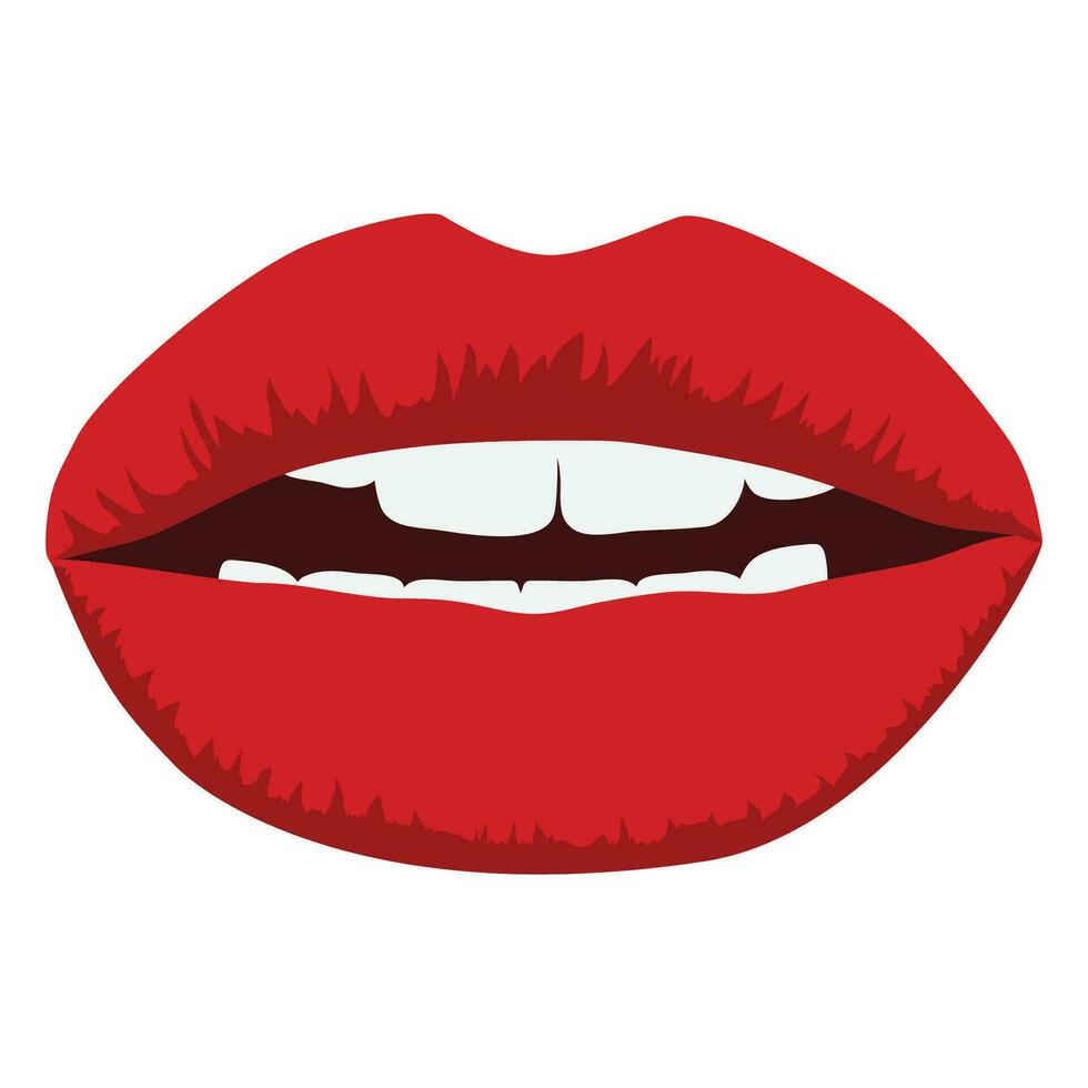 Stylish , fashionable  and awesome  Lips typography art and illustrator vector