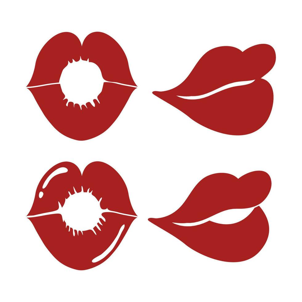 Stylish , fashionable  and awesome  Lips typography art and illustrator vector