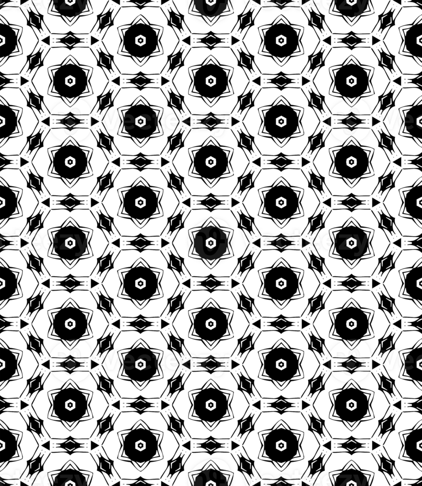 Black seamless abstract pattern. Overlay for background and backdrop. Ornamental design. PNG graphic illustration with transparent background.