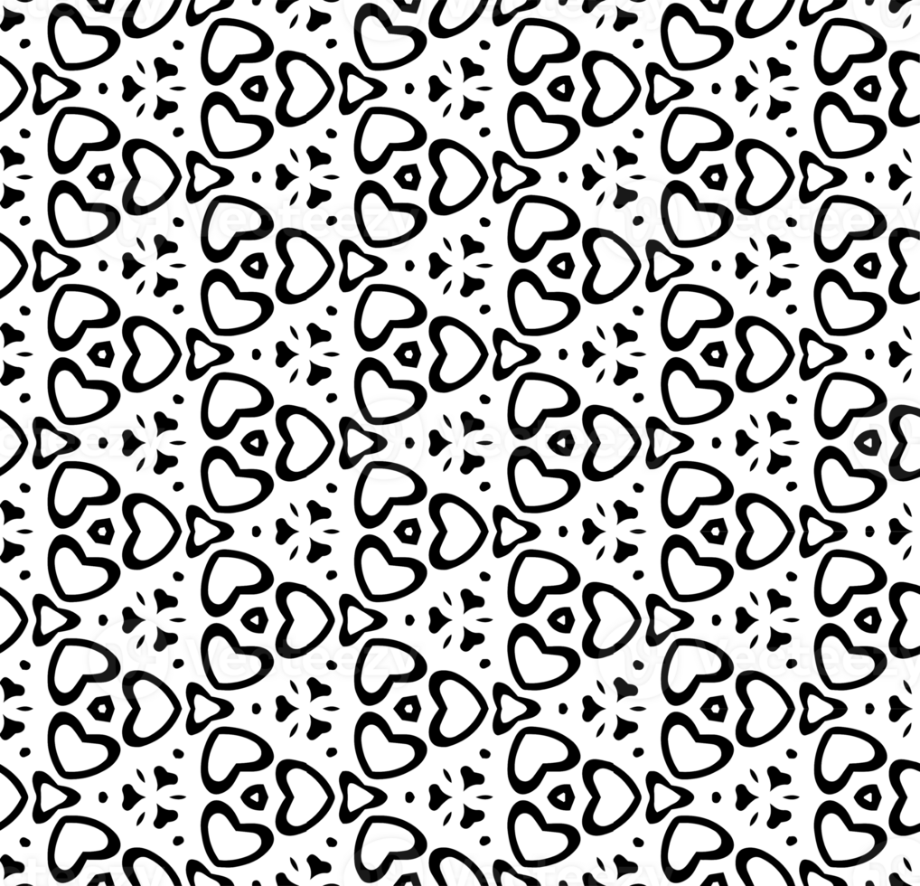 Black seamless abstract pattern. Overlay for background and backdrop. Ornamental design. PNG graphic illustration with transparent background.
