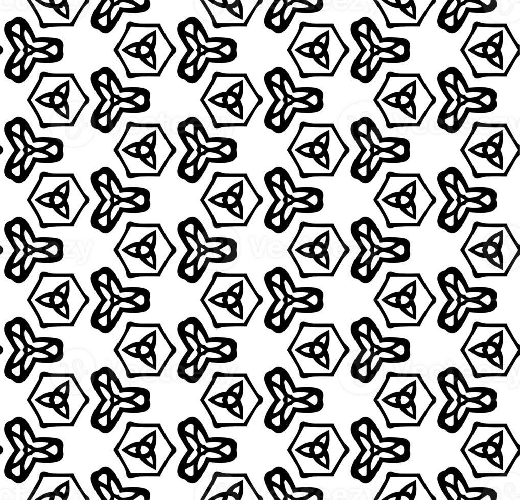 Black seamless abstract pattern. Overlay for background and backdrop. Ornamental design. PNG graphic illustration with transparent background.