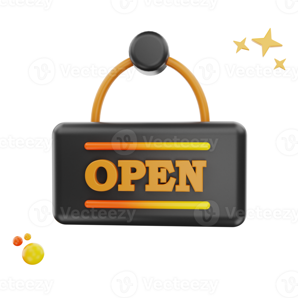 3d rendering black friday open icon object 34889838 png