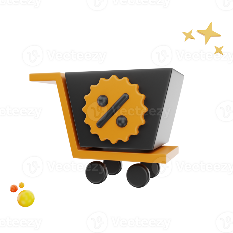 3d rendering trolley icon object png