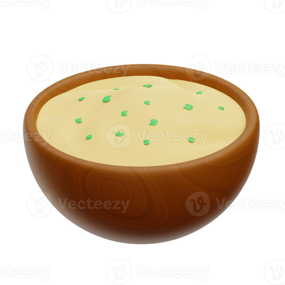 Mashed Potato 3D Icon Illustrations png