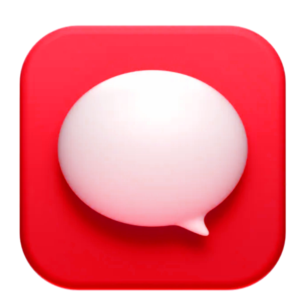 Chat bubble symbol. Communication symbol illustration with copy space. Speech ballon for message. png