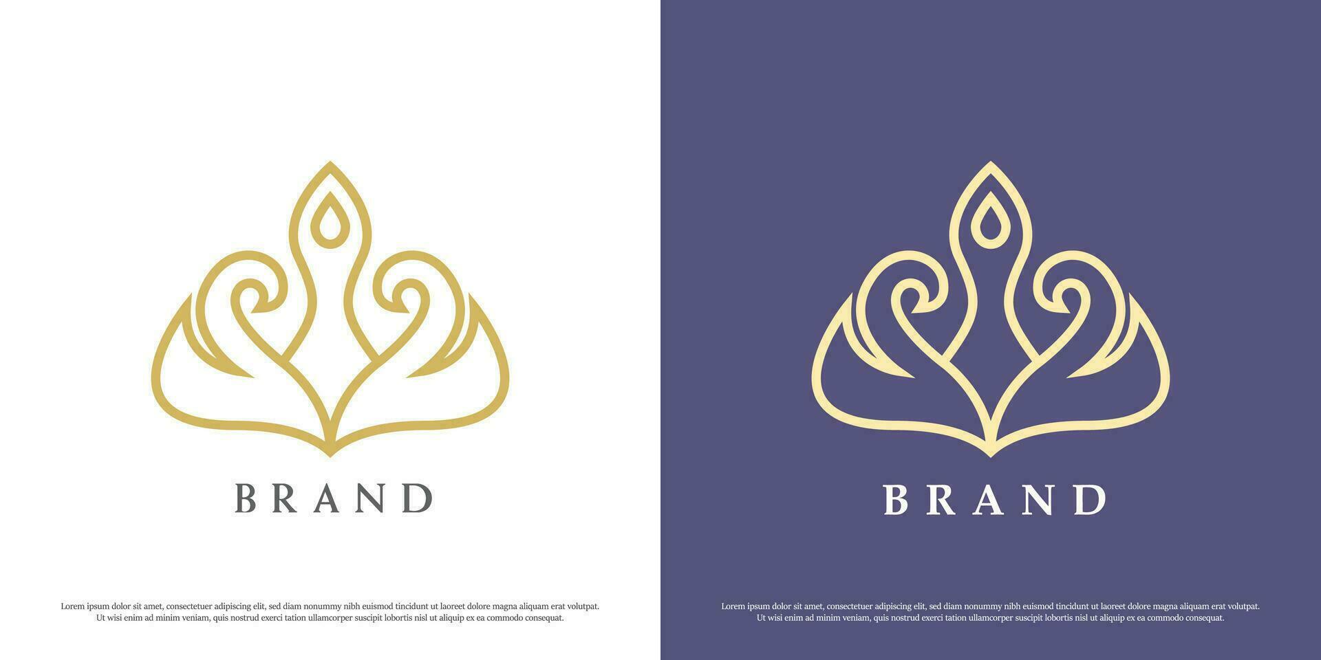 Queen crown logo design illustration. Line art linear symbol of beautiful princess royal queen crown. Flat icon simple minimalist royal imperial greece rome glamorous elegant abstract beautiful. vector