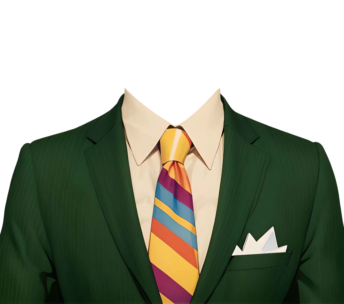 Green Suit Blazer for boys. Art clothing design company by AI Generative png