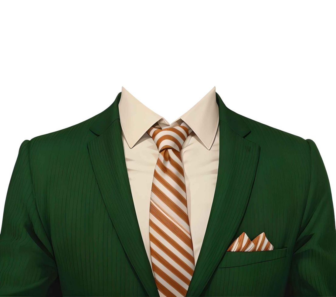Green Suit Blazer for boys. Art clothing design company by AI Generative png