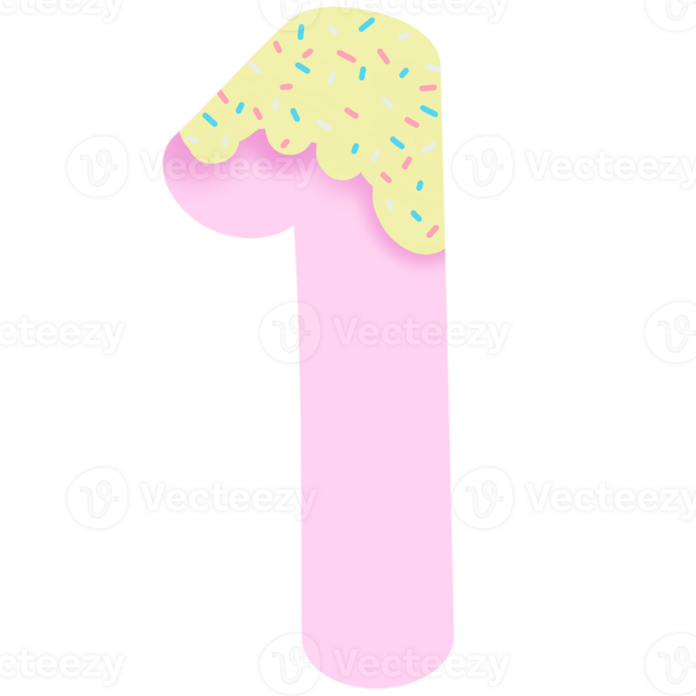Decorations from fantasy numbers 123 png