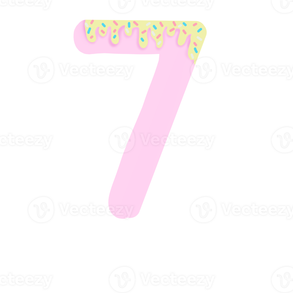 Decorations from fantasy numbers 123 png