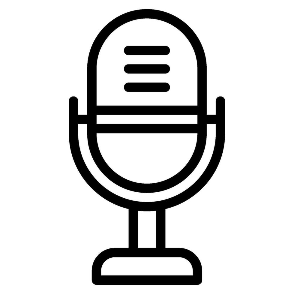 Content creator microphone object illustration vector