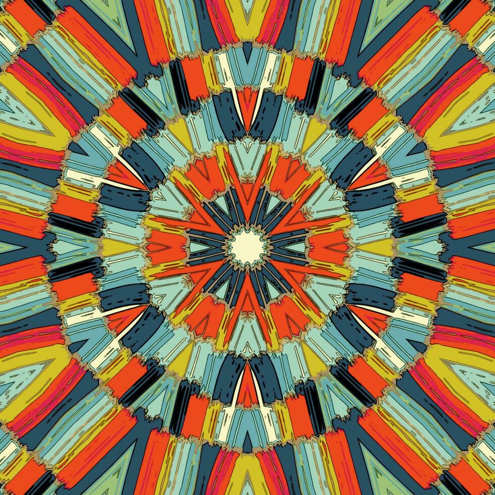 fondo de caleidoscopio abstracto. hermoso caleidoscopio de patrones sin fisuras. textura de mosaico multicolor. textura de caleidoscopio sin fisuras. diseño único de caleidoscopio vector