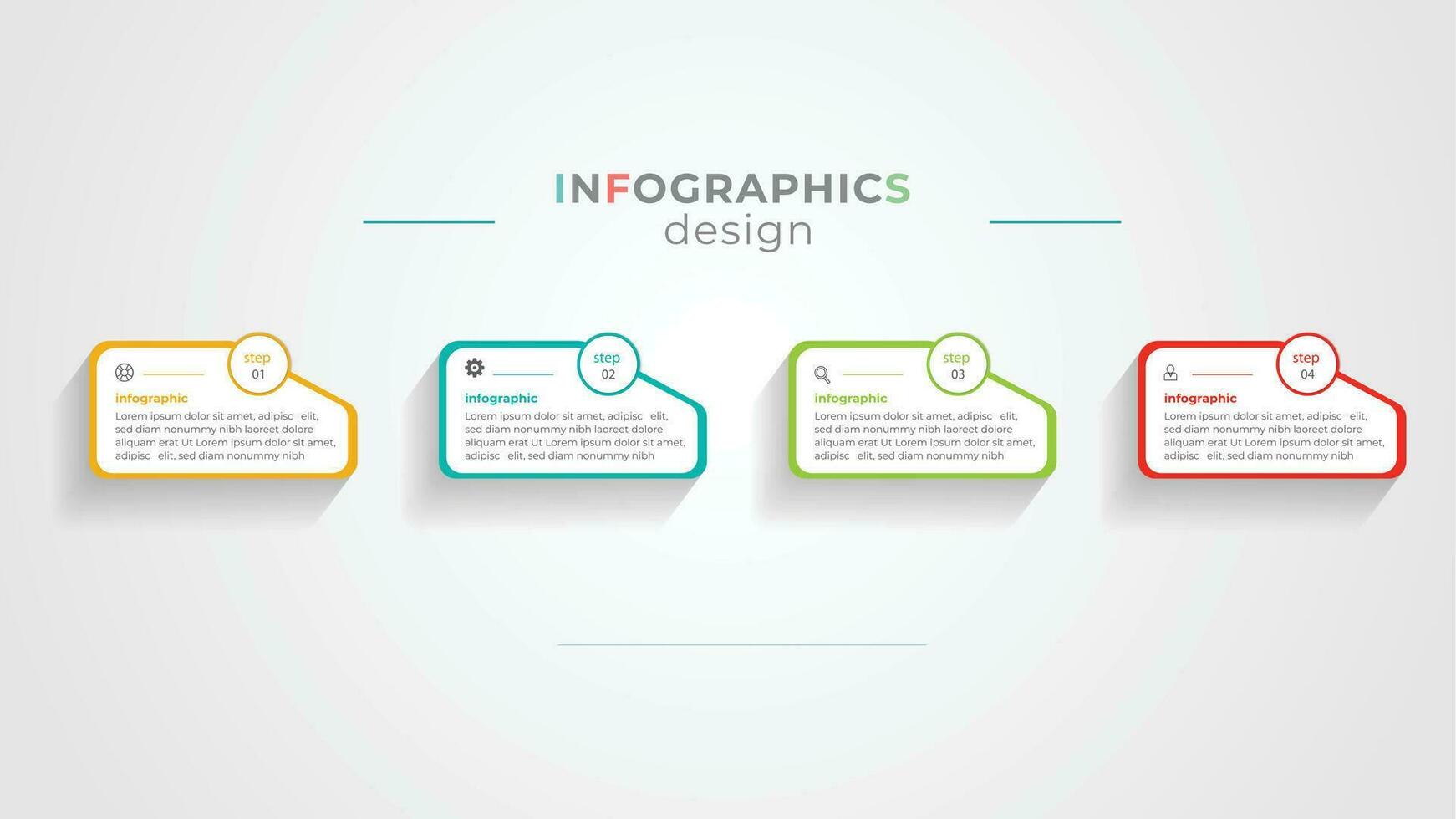 Steps infographics template design vector