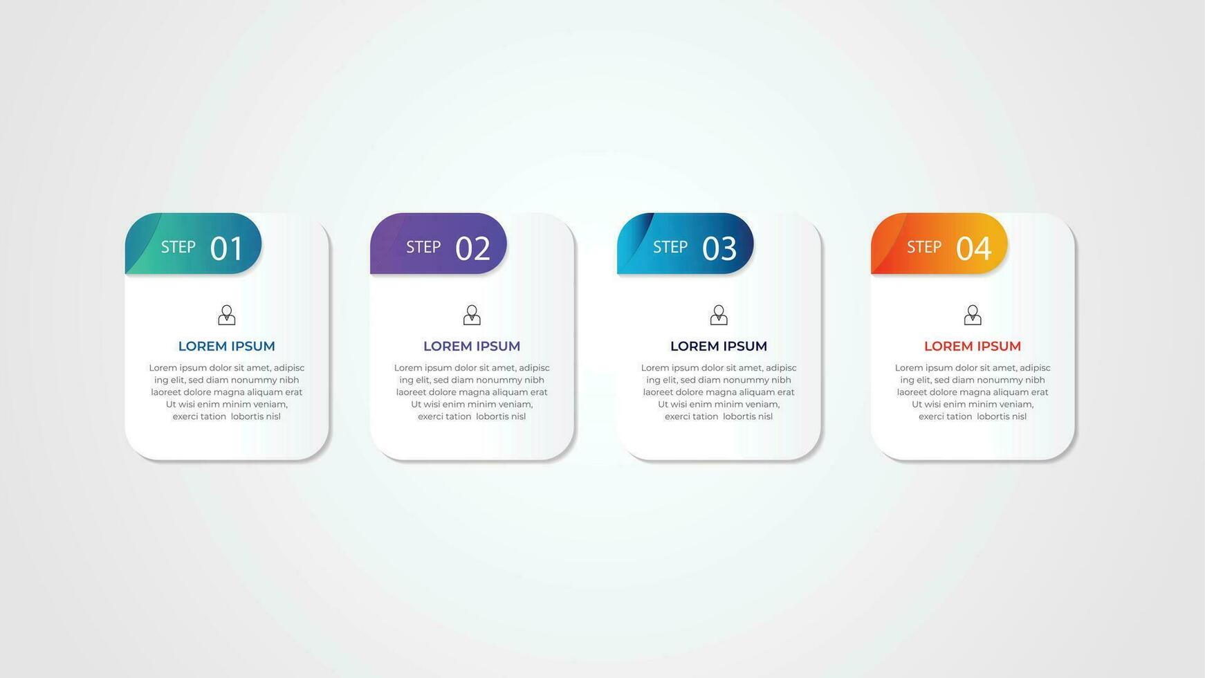 Steps infographics template design vector