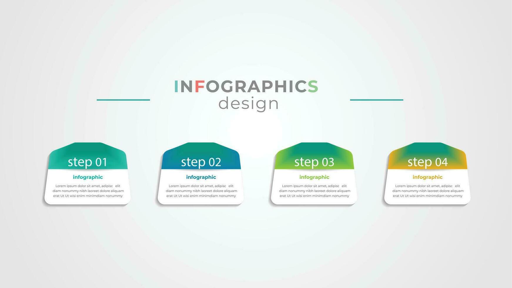 Steps infographics template design vector