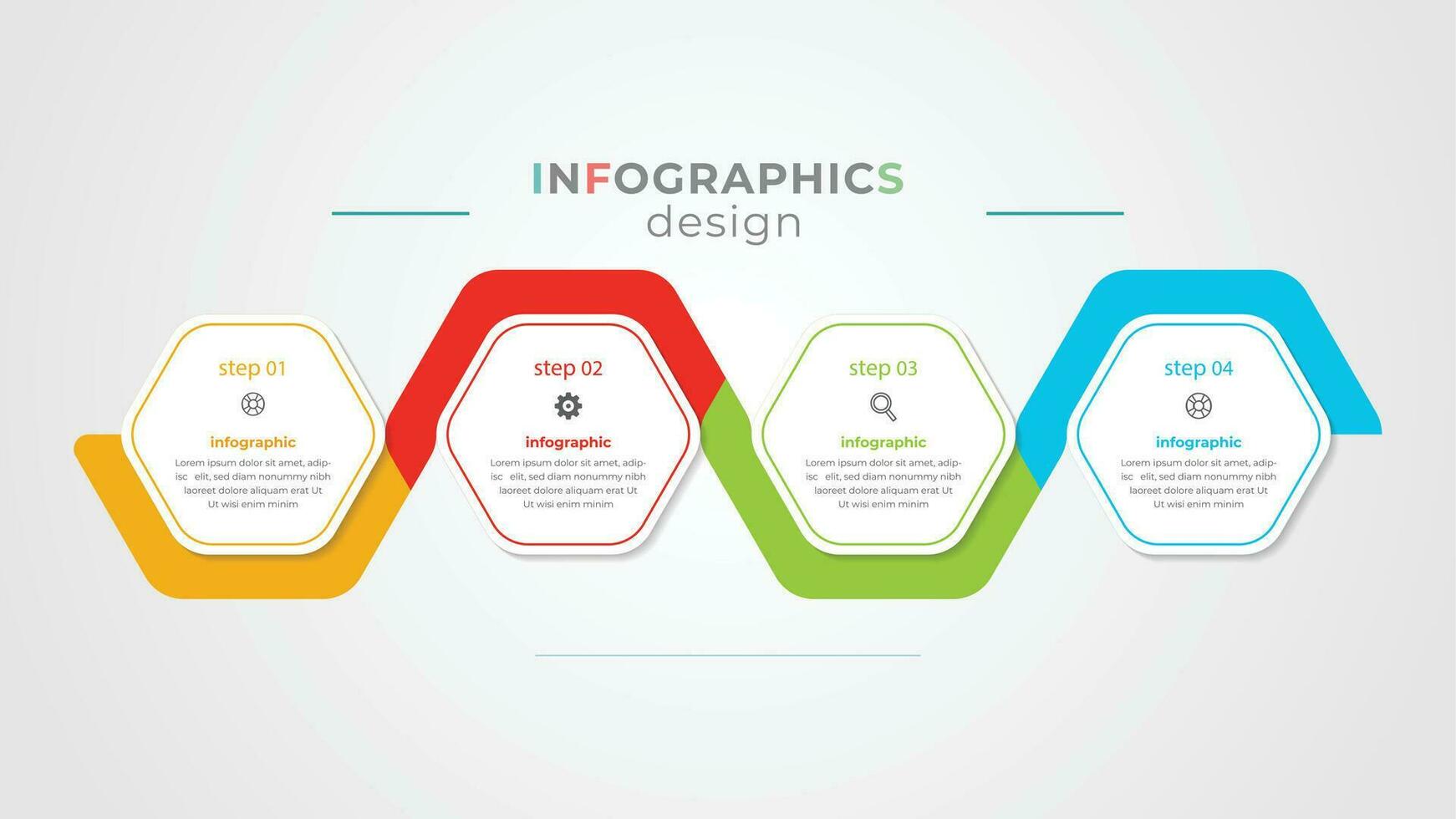 Steps infographics template design vector