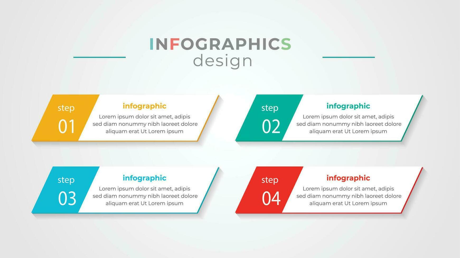 Steps infographics template design vector