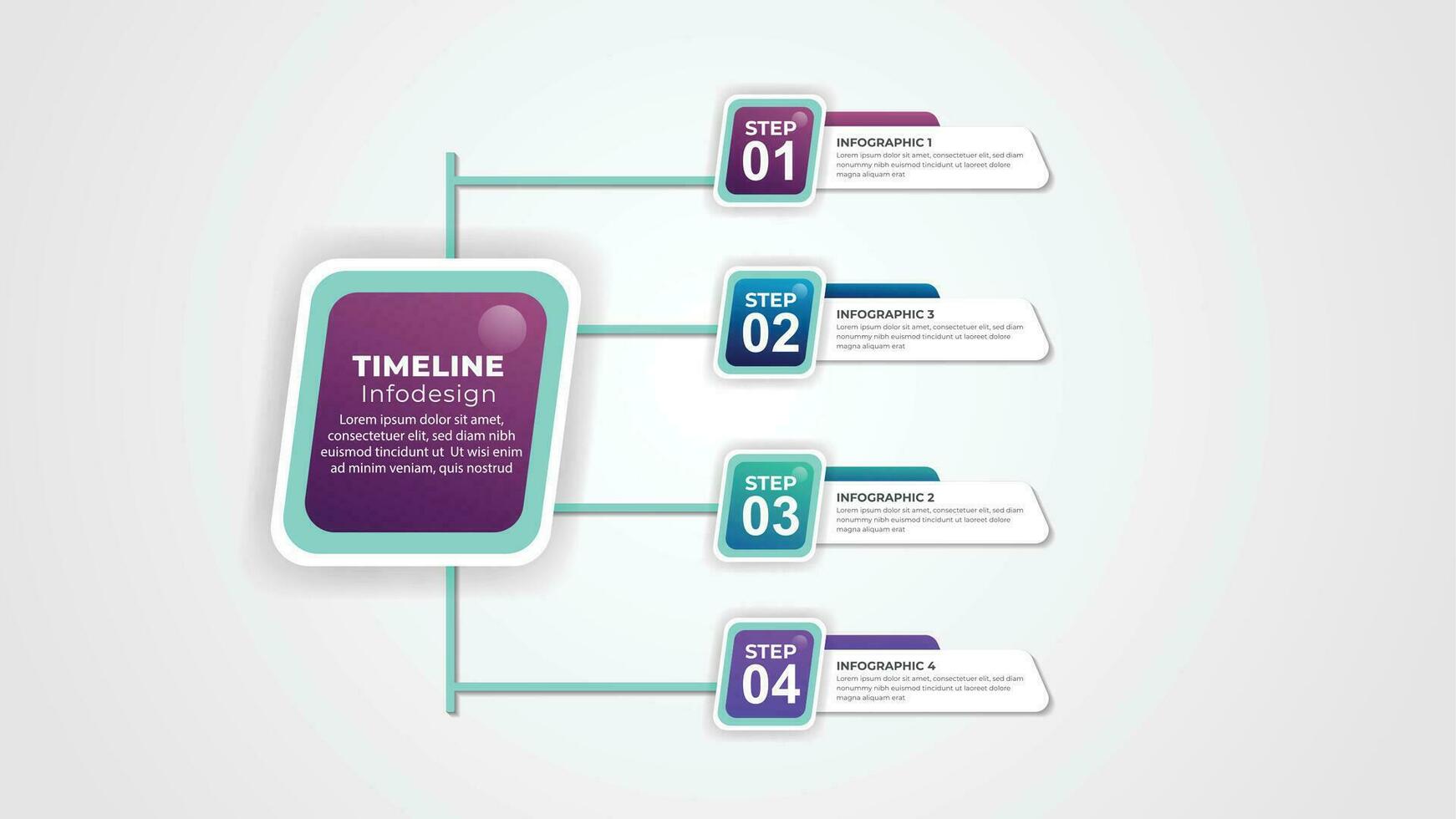Steps infographics template design vector