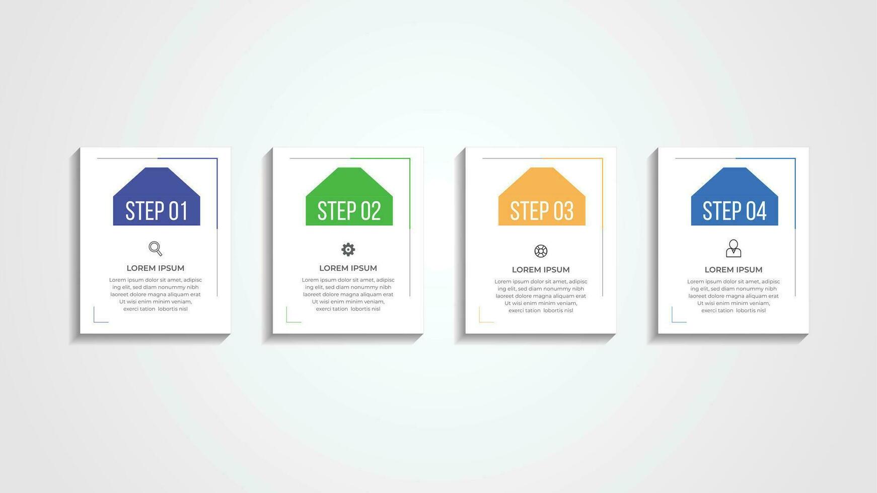 Steps infographics template design vector