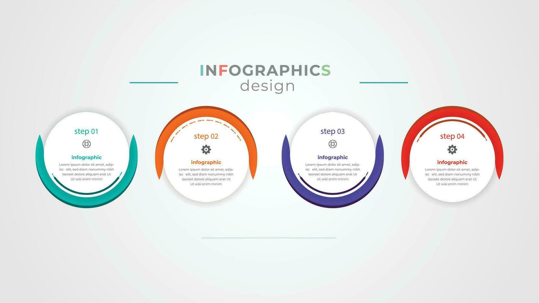Steps infographics template design vector