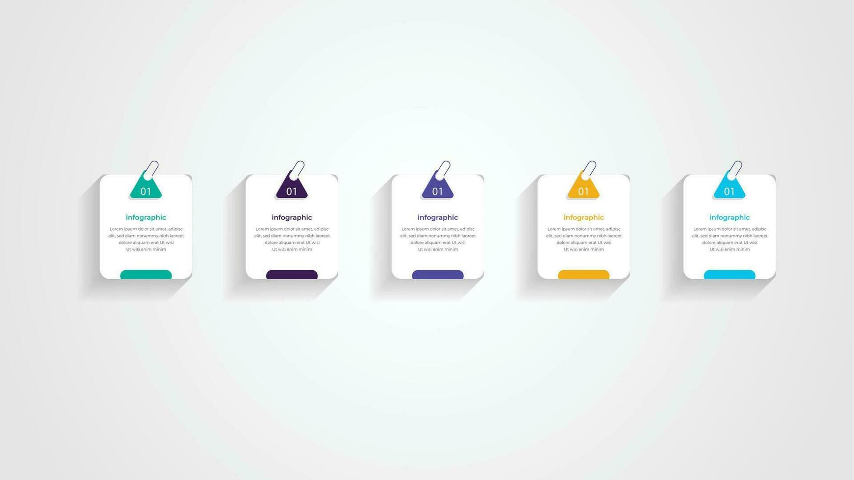 Steps infographics template design vector
