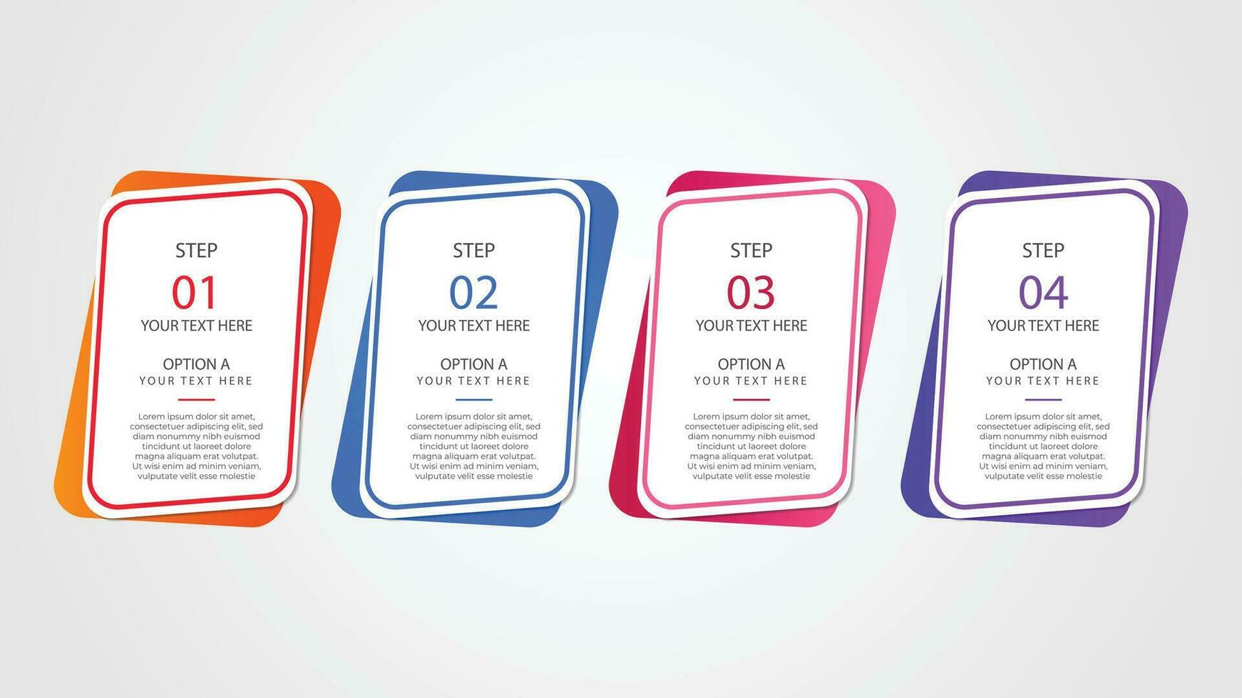 Steps infographics template design vector
