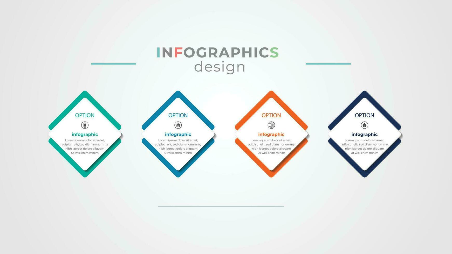 Steps infographics template design vector